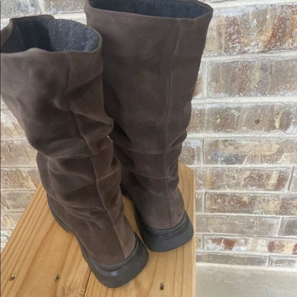 LA CANADIENNE Trevis Canada water proof winter slouchy brown suede fau… - Picture 5 of 11